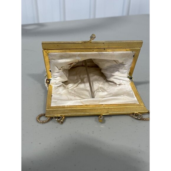 Walborg Vintage Tapestry Purse Multicolor Beaded Kisslock Boho Hippie Retro - Picture 5 of 8